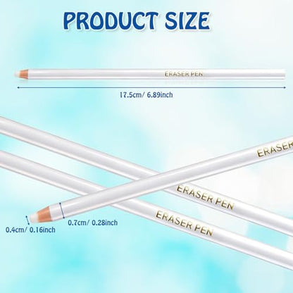 Maitys 20 Pcs Eraser Pencils for Artists Pencils and 2 Pcs Sharpener Wooden Sketch Professional Highlight Painting Eraser Pen for Sketching Charcoal Drawings, Revise Erasing Details for Beginners - style: Without Top Eraser