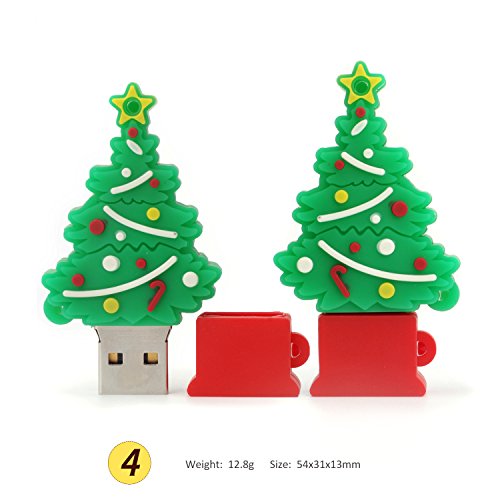 USB Flash Drive Christmas Thanksgiving Gifts Thumb Drive Santa Claus, Christmas Tree, Elk(Pack of 5 32GB) - color: 5xChristmas, size: 32GB