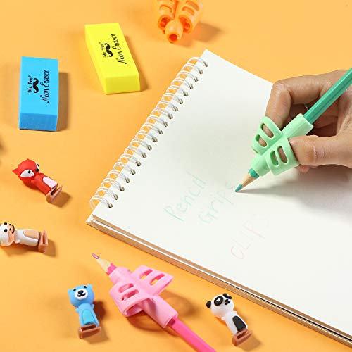 Mr. Pen- Pencil Grips for Kids Handwriting, 20 Pack | Writing Aid Tools for Beginners, Preschoolers & Toddlers, Training Pencil Holders for Righties, Lefties & Adults