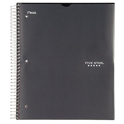 Five Star Advance Spiral Notebook, 1 Subject, College Ruled Paper, 100 Sheets, 7" x 4-3/8", White (73155) - color: 04 Black