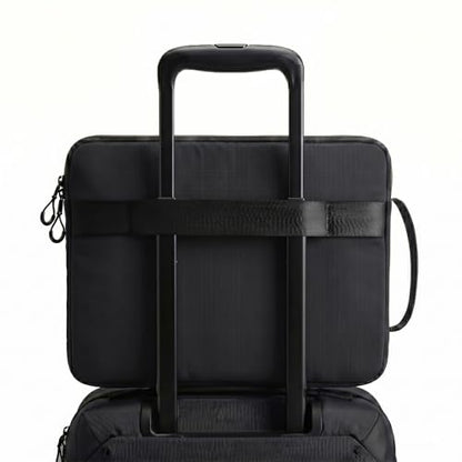 Acer Laptop Sleeve Case for 15.6-16 inch Laptops, Slim Protective Computer Sleeve with Hidden Zipper Pocket, Soft Plush Bubble Padding, Side Handle and Luggage Strap, Travel Laptop Bag, Black | Slim, Soft Bubble Padding, Extra Front Storage, Wrist Strap,