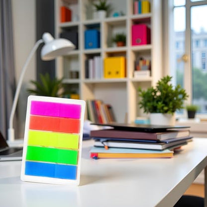 Flags Index Tabs - 5 Colors Sticky Notes Writable Labels Page, Creative Marker Bookmarks Text Highlighter Strips, Stationery Supplies for Home, School and Office 100Pcs