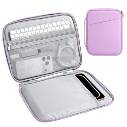 MoKo 9-11 Inch Padded Tablet Sleeve Protective Carrying Case for 11" iPad Air M4 2026, iPad A16/Pro 11 M5, i-Pad 10th/Air 5/4th 10.9, iPad9/8. 10.2, Tab S8/S9 11, Tablet Bag with Handle, Lilac - color: Lilac, size: 9-11 Inch