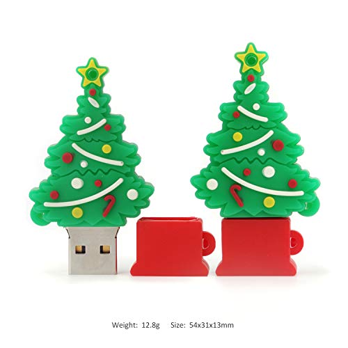 Christmas Tree Flash Drive 16GB, Gift USB Stick with Chain for Family,Kids,Friends,Students,Teacher Merry Christmas - color: Tree, size: 16GB