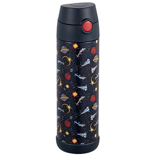 Snug Insulated Kids Water Bottle with Straw & Spout – Double-Wall Stainless Steel, Leakproof, Easy-Flip Lid – For School, Travel, Toddlers & Big Kids - Space Wars, 17oz - color: Space, size: 16.9 Ounces