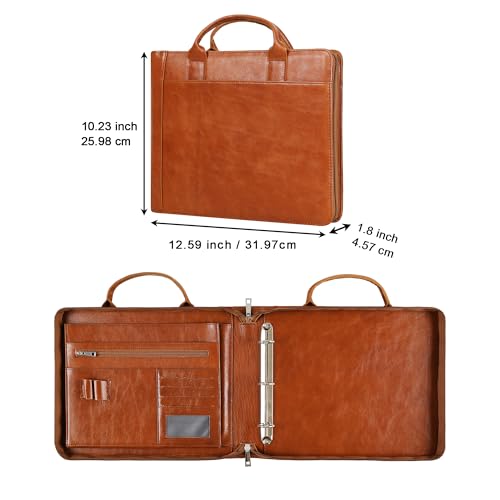 Personalized Oil Brown 3 Ring Check Book Binder - Business Checkbook Holder, Engraved, Zippered, Fits 3 & 9 Holes, 3 on a Page - color: Oil Brown, size: Custom
