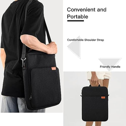 11 inch iPad Air Carrying Bag for 2026 iPad Pro 11 M5 M4 & Air 11 M4 M3, iPad A16 with Magic Keyboard, Protective Travel Shoulder Sleeve Case with Handle, Black - color: Black, size: 11-12.4 inch