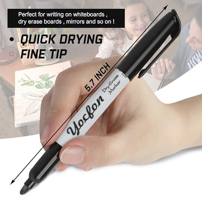 Dry Erase Markers 148 Pack, Bulk Black Whiteboard Markers With Fine Tip, Low Odor Dry Erase Markers for School Office Home