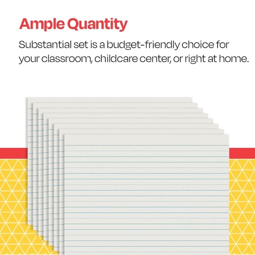 School Smart - 85350 Skip-A-Line Ruled Writing Paper, 3/4 Inch Ruled Long Way, 10-1/2 x 8 Inches, Pack of 500 White - size: 10.5" x 8" - 3/4" Ruled