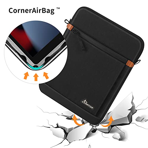 11 Inch Tablet Sleeve Compatible with iPad Pro 11-inch 4th Generation, iPad Air 5th Generation, iPad 10th Generation, and iPad Pro 11-inch 4th Generation, YKK Zipper, Detachable Shoulder Strap - color: Black-1, size: 11 inch
