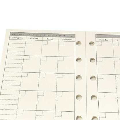 Planner Refill, Pocket Notebook, Month Tracker Binder Refills for 6 Holes Filofax/Personal Journal, 100Gsm Quality,45sheets/90pages A7 Refill, 4.84 x 3.23'', Harphia - color: Monthly Plan, size: A7