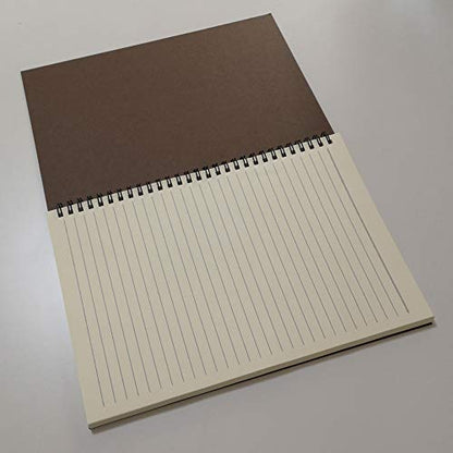 YUREE Spiral Notebook/Spiral Journal Lined, B5 Hard Kraft Cover Wirebound Notebook Ruled, 70 Sheets (140 Pages), 10.5" x 7.3", Dark Brown - color: 1 Pack-Dark Brown