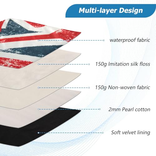 Patriot Laptop Sleeve Union Jack Grunge Flag Computer Carrying Case Notebook Briefcase Tablet Puffy Cover Lightweight Padded PC Bag for 13.3-14" Pro Air Max - color: Multi-008