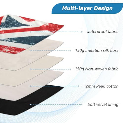 Patriot Laptop Sleeve Union Jack Grunge Flag Computer Carrying Case Notebook Briefcase Tablet Puffy Cover Lightweight Padded PC Bag for 13.3-14" Pro Air Max - color: Multi-008