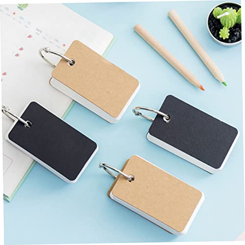DOITOOL 8pcs Flash Cards Blank Memory Cards Binder Ring for Study Travel Office - size: 7X4CM