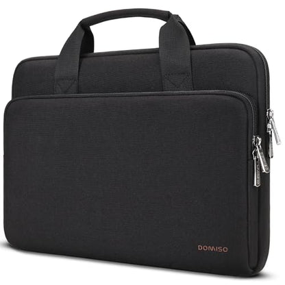 DOMISO 14 inch Laptop Case Sleeve Protective Cover Compatible with MacBook Air 15 M4 M3 M2,MacBook Pro,14-15 inch HP Dell ASUS Lenovo Chromebook,Waterproof Computer Bag with Handle,Black - color: Black, size: 14 inch