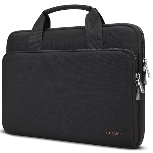 DOMISO 15.6 inch Laptop Case Sleeve Protective Cover Compatible with 16 inch MacBook Pro M4 M3 M2/Pro Max,15.6-16 inch HP Dell ASUS Lenovo Chromebook,Waterproof Computer Cases Bag with Handle,Black - color: Black, size: 15.6 inch