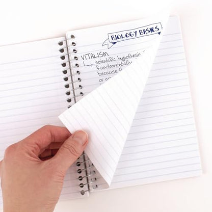 Five Star Wirebound Notebook, 1-Subject, Medium/College Rule, 80 Sheets 17.7 cm x 11.1cm (7" x 4.75 ") Assorted Cover Color