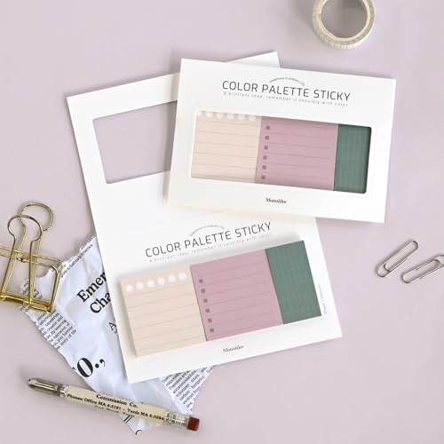 Monolike Color Palette Sticky Plan 30p Series. 2 B Set 4P - Self-Adhesive Memo Pad 30 Sheets - color: Plan 30p Series. 2 B