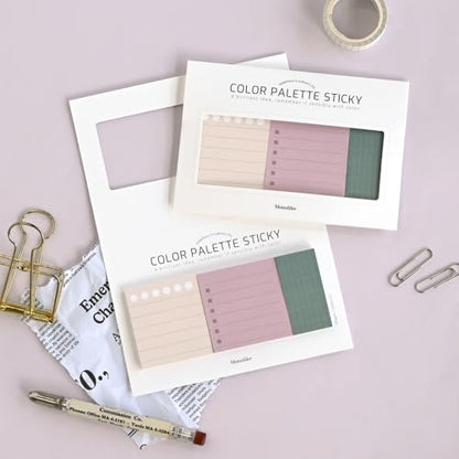 Monolike Color Palette Sticky Plan 30p Series. 2 B Set 4P - Self-Adhesive Memo Pad 30 Sheets - color: Plan 30p Series. 2 B