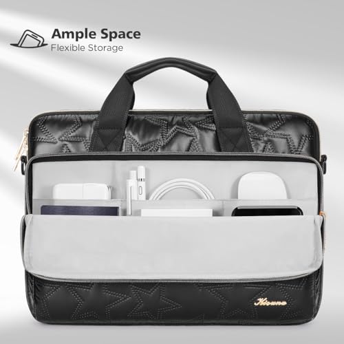 KIZUNA Laptop Sleeve Case 13 Inch Computer Shoulder Bag for 13.6" MacBook Air M2/MacBook Pro 14 M3 M2 M1 MAX/14 Lenovo ThinkPad X1 Carbon/IdeaPad Flex 5 Gen 8/IdeaPad Flex 5i/Yoga 9i Dell - color: Black-star, size: 13-13.3 Inch