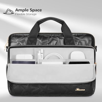 KIZUNA Laptop Sleeve Case 14 Inch Computer Shoulder Bag for 15" MacBook air M4 M3 M2/Lenovo IdeaPad Slim 3i/15 Surface Laptop 7 6/IdeaPad Flex 5/14" Yoga Slim Pro X/Studio 2/HP/Dell - color: Black-star, size: 14 Inch