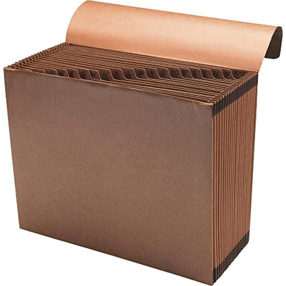 Smead TUFF Expanding File 21 Pockets, Alphabetic (A-Z), Flap and Cord Closure, Letter Size, Redrope (70318) - size: Letter Size, style: Alphabetic (A-Z)