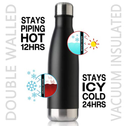 MEWAY 17oz Sport Water Bottle 8 Pack Vacuum Insulated Stainless Steel Leak-Proof Double Wall Cola Shape Water Bottle,Keep Drinks Hot & Cold (colourful,8 Pack) - color: colourful