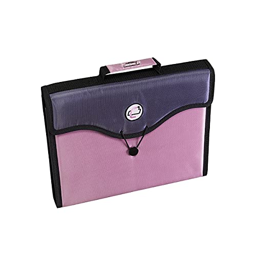 Case-it 13-Pocket Expanding File with Handle and Shoulder Strap, EFF-30 Pink - color: Pink, size: 1 Pack
