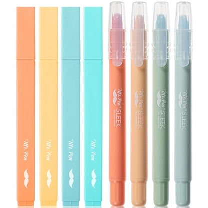 Mr. Pen- Aesthetic Highlighters and Gel Highlighters, 8 Pack | Pastel Color Bible Highlighter No Bleed, No Bleed Highlighter for Bibles, Fast Dry for Bible Journaling, Planner