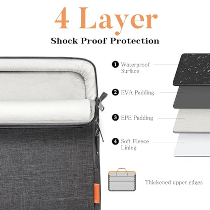 Bagasin Laptop Sleeve Case Bag Compatible with MacBook Air Pro, 13-14 inch Notebook, Compatible with MacBook Pro 14 inch M4 M3 M2 M1 | Laptop case bag fits MacBook Air/Pro 13-14'', MacBook Pro 14'' M4/M3/M2/M1. Sleeve-style, durable protection - color: Gr