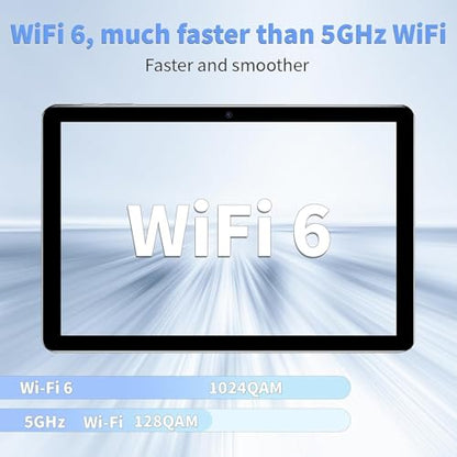 ECOPAD Android 15 Tablet, 10 Inch Tablets with Keyboard Mouse 12GB RAM + 64GB ROM +1TB Expand, 2 in 1 Tableta with WiFi 6 / Bluetooth/GMS Certified/IPS Touch Screen, Blue Set - color: Blue Set