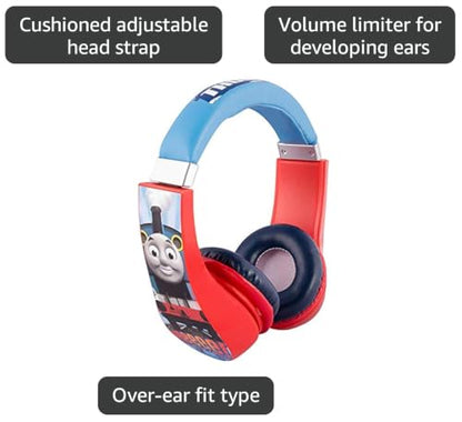 Sakar Kids Safe Over The Ear Headphones, Volume Limiter for Developing Ears, 3.5MM Stereo Jack, Recommended for Ages 3-9 - style: Thomas and Friends