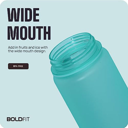 Boldfit Sipper Bottle for Adults - Water Bottle with Motivational Time Markers for Kids, School Boys, Girls, Sports Water Bottles for Gym with Measurement BPA Free Water Bottles Mint Green