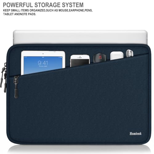 Laptop Sleeve 14 inch, Traveling Water Resistant Laptop Case with Pocket, Shockproof Protective Carrying Notebook Cover Compatible for 14 Inch MacBook Air/Pro, HP, Lenovo, Dell, ASUS, Dark Blue - color: Dark Blue, size: 14 Inch