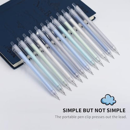 0.7mm Cute Mechanical Pencil Set 12 PCS Pastel Mechanical Pencils With 1 Erasers,1 Tube HB Lead Refill For Writing,Sketching,Drawing,Student Stationary