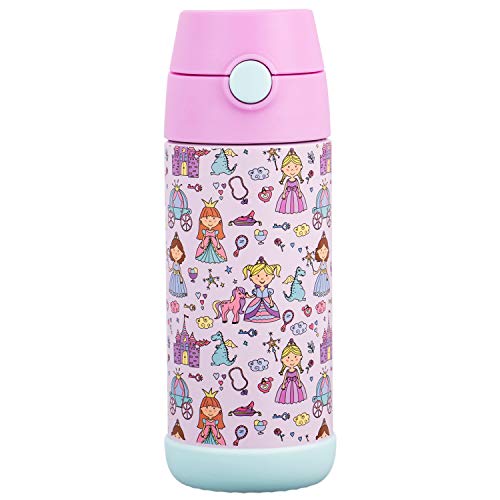 Snug Insulated Kids Water Bottle with Straw & Spout – Double-Wall Stainless Steel, Leakproof, Easy-Flip Lid – For School, Travel, Toddlers & Big Kids - Princess, 12oz - color: Princess, size: 11.8 Ounces