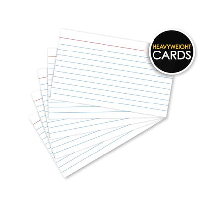 iScholar Index Cards, White, Ruled, 3 x 5 Inches, 100 Card Pack (03501) - color: Ruled