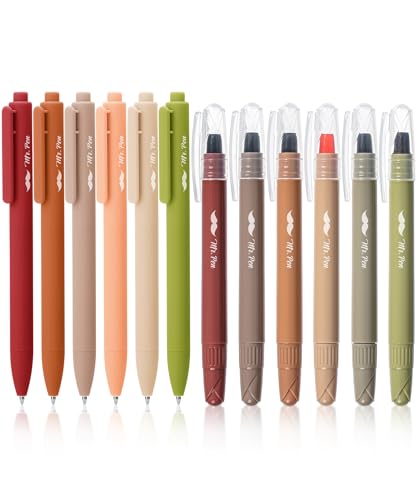 Mr. Pen- Bible Highlighters and Pens, 12 Pack, Bible Journaling Kit | 6 Colors Gel Highlighters No Bleed and 6 Colors Gel Pens, Fast Dry and No Smear for Journaling, Planner, School Supplies