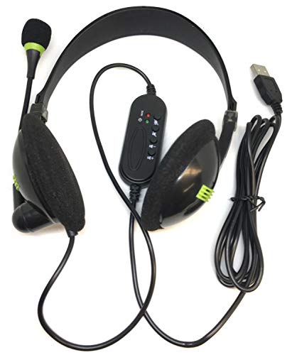 TFD Supplies Wholesale Bulk 5 Pack Stereo USB Headphones with Microphone