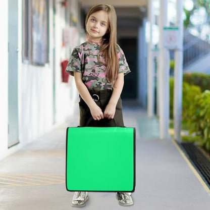 1.5-Inch 3-Rings Sturdy Zipper Binder with Handle Laege Capacity Document Organizer Bag for Middle Student Green - color: Green