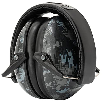 Snug Kids Earmuffs – Noise Reduction for Toddlers & Children – Adjustable, Lightweight, Foldable, Soft & Comfortable - color: Black Digi Camo