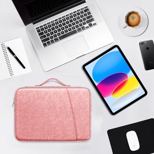 DTTO 9-11 Inch Tablet Sleeve Bag for iPad A16, iPad Air 11-inch M3 M2 / Air 5/4th Gen 10.9", iPad Pro 11 M4, iPad 10/9/8/7th Gen, Galaxy Tab A9+, Waterproof Travel Bag, Pink - color: Pink, size: 9-11 Inch