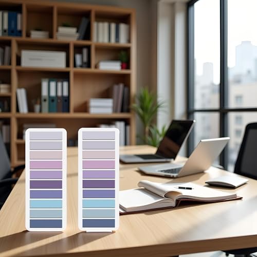 400 Pcs Purple Sticky Index Tabs, Page Markers Notes Tabs Writable and Repositionable Book Flags Tabs Strip Index Tabs for Page Marking Classify File
