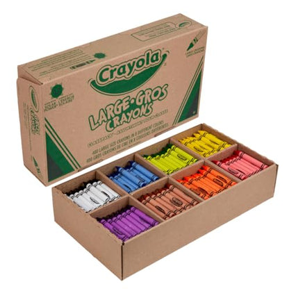 Crayola Crayon Classpack 400ct (8 Colors), Bulk School Supplies, Teacher Classroom Must Haves, Preschool & Kindergarten, Large Crayons for Kids & Toddlers - size: 400 Count (Pack of 1)