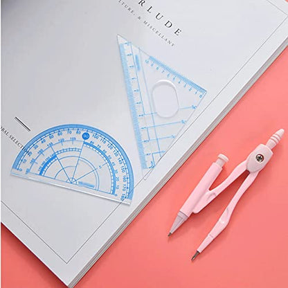 Drawing Compass Compass Ruler Set Student Geometry Math Set Metal 8-Piece Measurement Design Compass Drawing Tool Math Geometry Kit Geometry Set (Color : B) - color: B