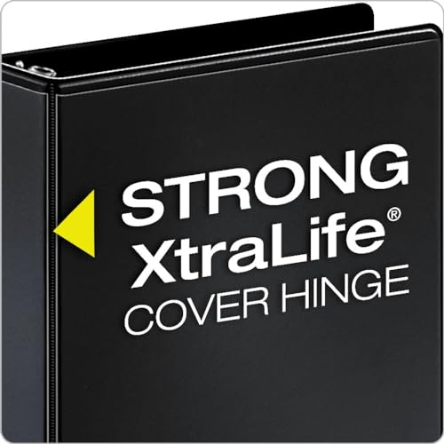 Cardinal Economy 3 Ring Binder, 1 Inch, Presentation View, Black, Holds 225 Sheets, Nonstick, PVC Free, Binders (79512), 4 Count(Pack of 2) - size: 1-Inch (Pack of 2)