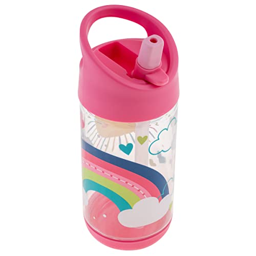 Stephen Joseph, Kids Flip Top Water Bottle, 10 oz Tritan BPA Free, Water Bottle for Girls & Boys, Back to School Flip Top Bottle, Rainbows - color: Rainbow