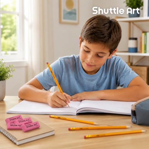 Shuttle Art 480 Pack #2 HB Pencils Pre-Sharpened, Bulk Pencils with Erasers | Break Resistant, Pre-sharpened