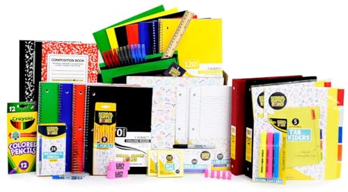 School Supply Boxes | Ultimate High School & College Bundle (1 Box) | Back to School Essentials Kit for Students & Teachers | Includes 1" Binders, College-Ruled Notebooks, Mechanical Pencils, & More - color: Ultimate High School & College Bundle, size: 1